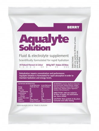 Aqualyte Electrolyte Powder Berry Flavoured Sachets 800g x 5