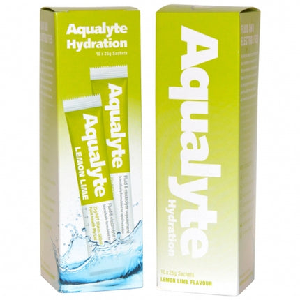 Aqualyte - L/Lime Flavour, 25g Sachets, Box of 10