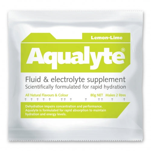 Aqualyte Electrolyte Powder Lemon Lime Flavoured Sachets 80g x 100