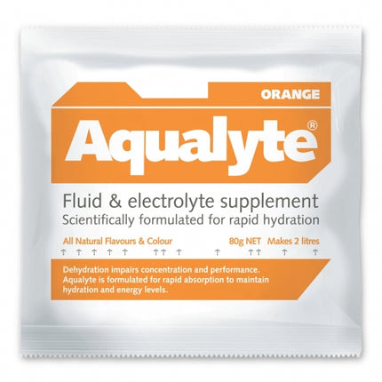 Aqualyte Electrolyte Powder Orange Flavoured Sachets 80g x 20
