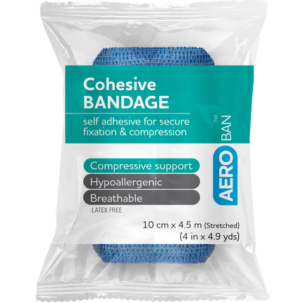 SKU: ABCH - AEROBAN Blue Cohesive Bandage Range – 2.5 cm, 5 cm, 7.5 cm, 10 cm (Wrap/12)