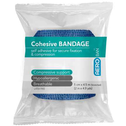 SKU: ABCH - AEROBAN Blue Cohesive Bandage Range – 2.5 cm, 5 cm, 7.5 cm, 10 cm (Wrap/12)