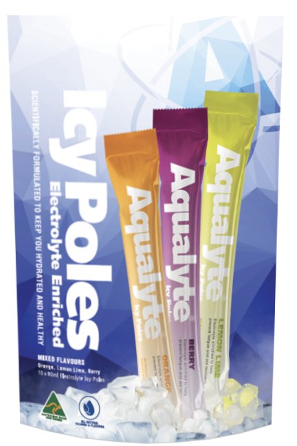 Aqualyte Icy Pole - Mixed Flavour, 90ml, Bag of 10