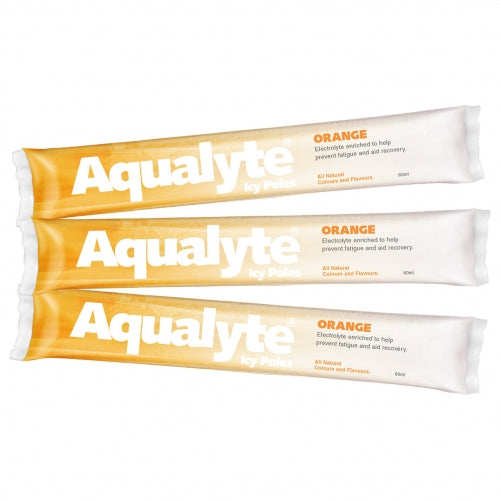 Aqualyte Electrolyte Icy Pole Orange Flavoured x 50