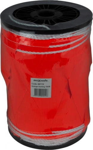 Maxisafe Orange Bunting Flag Line on Reel