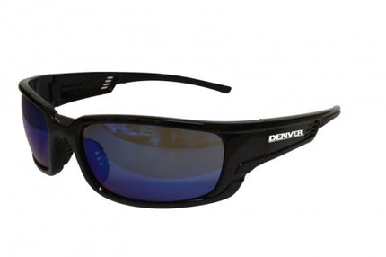 Black Denver Blue Mirror Safety Glasses