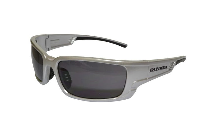 SKU: EDE311 - Denver Smoke Safety Glasses, Silver Frame
