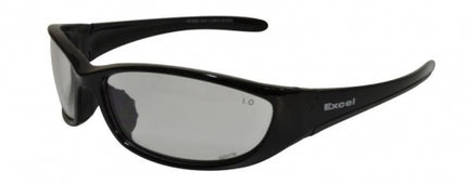Excel Black Frame Clear Safety Glasses