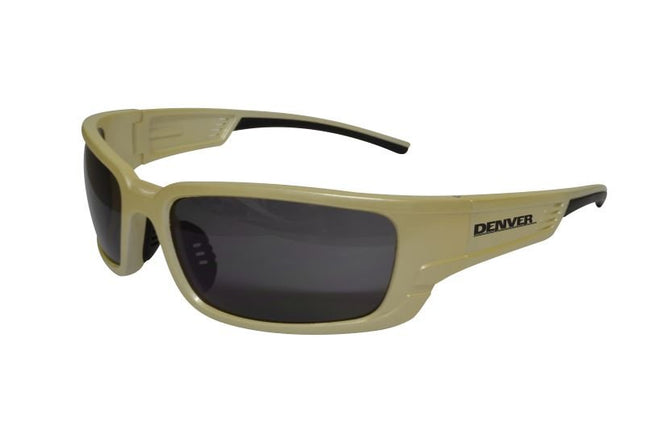 SKU: EDE316 - DENVER Premium Safety Glasses, Pearl Frame - Smoke Lens