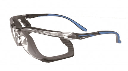 Swordfish Safety Glasses with Anti-Fog - Clear Lens, assembled with gasket