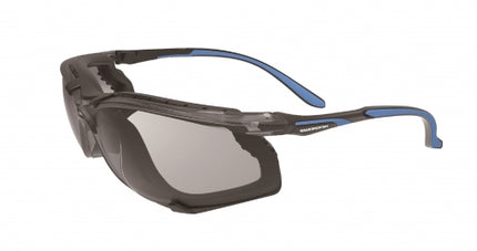 Swordfish Safety Glasses with Anti-Fog - Smoke Lens, assembled with gasket