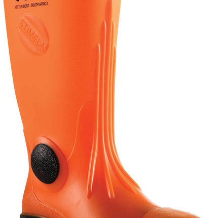 Stimela 'Commander' Gumboots with Safety Toe & Midsole - Orange