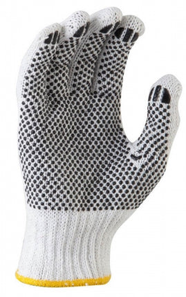 SKU: GKP104 - Maxisafe Bleached, Knitted Poly Cotton, Polka Dot Glove