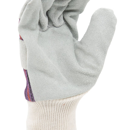 SKU: GLC159 - Maxisafe Candy Stripe Leather Glove with knitted wrist