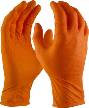 SKU: GNO208 - Orange Shield Extra Heavy-Duty Nitrile with Diamond Grip