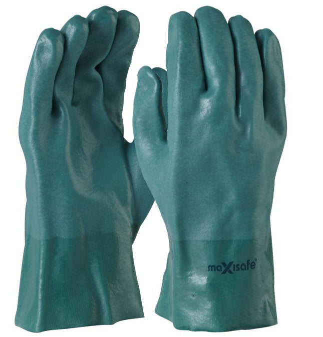 Green Double Dipped PVC Glove 27cm