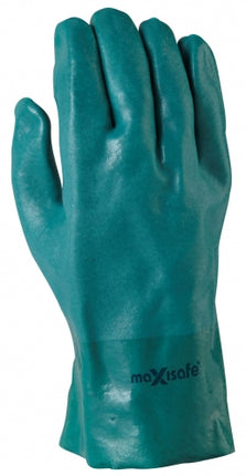 SKU: GPD134-27 - Maxisafe Green Double Dipped PVC Gauntlet 27cm