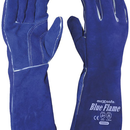 Blue Flame Welders Gauntlet - Kevlar Stitched