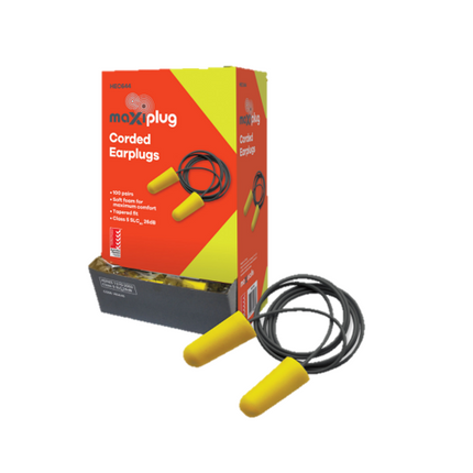 SKU: HEC644 - Maxisafe Corded Tapered Earplug - Class 5