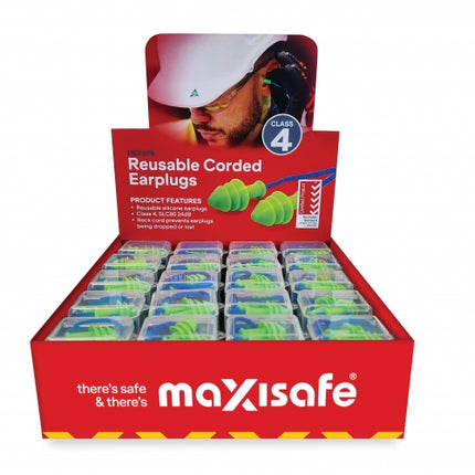 SKU: HEC676 - MaxiPlug Reusable Corded Earplugs - Class 4