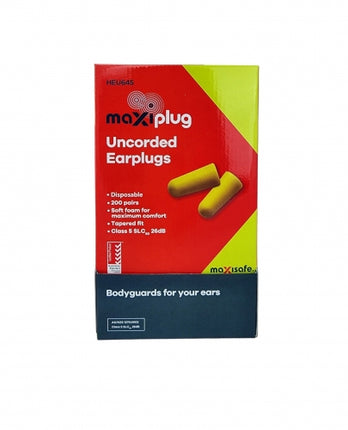 SKU: HEU645 - Maxisafe Uncorded Tapered Earplug - Class 5