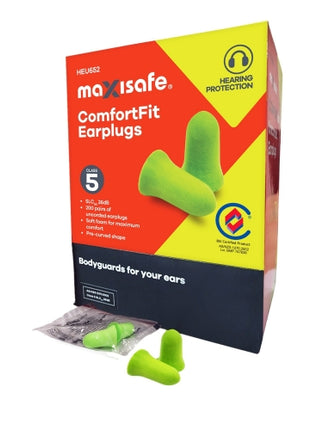 SKU: HEU652 - ComfortFit Bell Shaped Earplugs Uncorded - Class 5