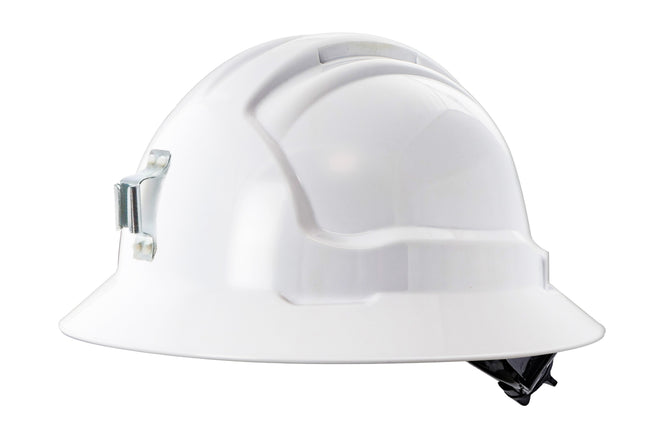Tuffgard Full Brim Non-Vented Hard Hat with Metal Miners Lamp