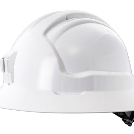 Tuffgard Full Brim Non-Vented Hard Hat with Plastic Miners Lamp