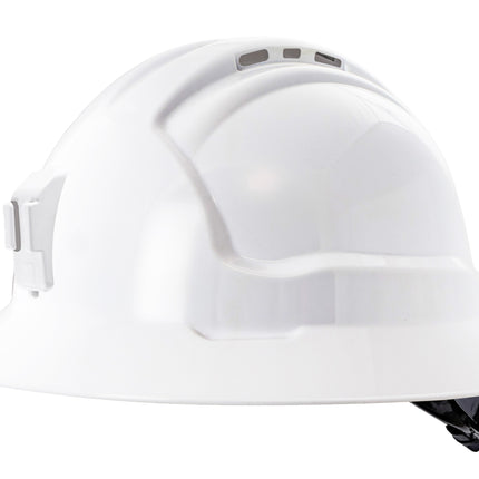 Tuffgard Full Brim Vented Hard Hat with Plastic Miners Lamp