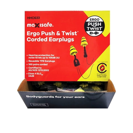 SKU: HHC633 - Ergo Push and Twist Corded Earplug