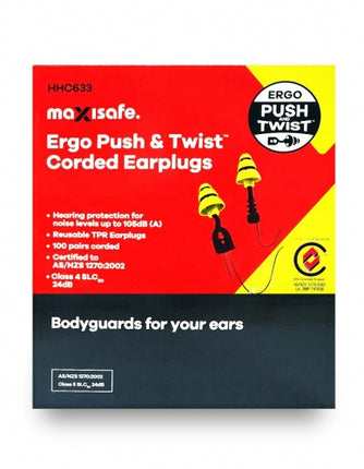 SKU: HHC633 - Ergo Push and Twist Corded Earplug