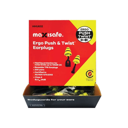 SKU: HHU632 - Ergo Push & Twist Uncorded Earplug with handle - Class 4