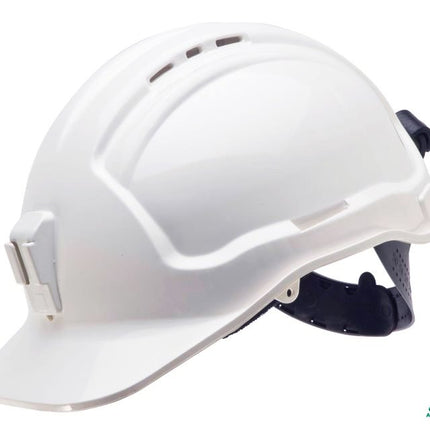 Tuffgard Vented Hard Hat with Sliplock Harness and plastic lamp bracket