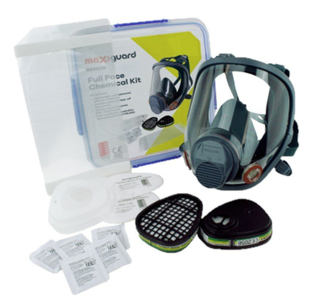 Maxiguard Full Face Respirator Chemical Kit - Medium