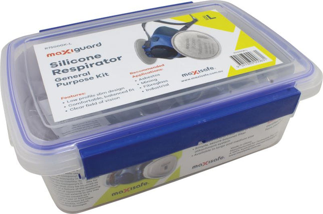 SKU: R7500GK - Maxiguard Half Mask Silicone General Purpose Kit w/ P3 Carbon cartridges Large