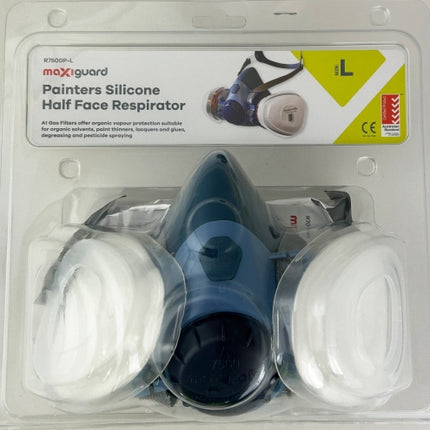 SKU: R7500P - MaxiGuard Half Mask Silicone Painters Kit (Blister Pack)