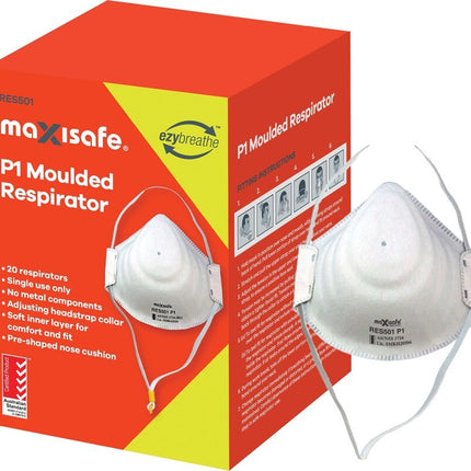 SKU: RES501 - P1 Moulded Respirator, box 20