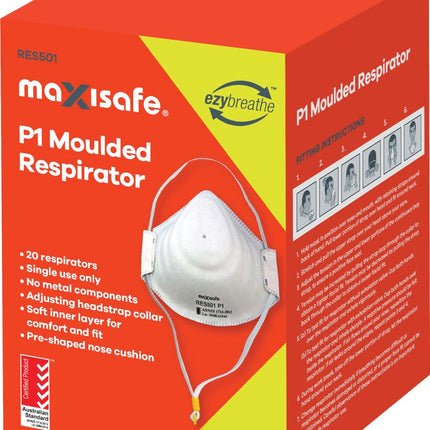 SKU: RES501 - P1 Moulded Respirator, box 20