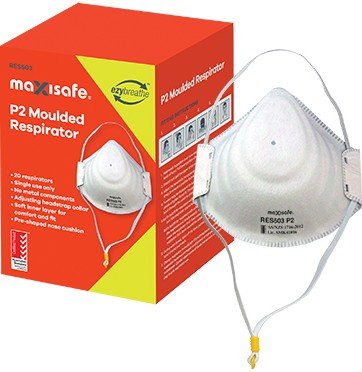 SKU: RES503 - Maxisafe Moulded P2 respirator, box of 20