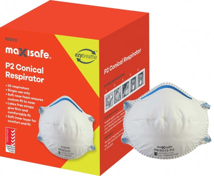 SKU: RES513 - Maxisafe Conical P2 Respirator, box of 20