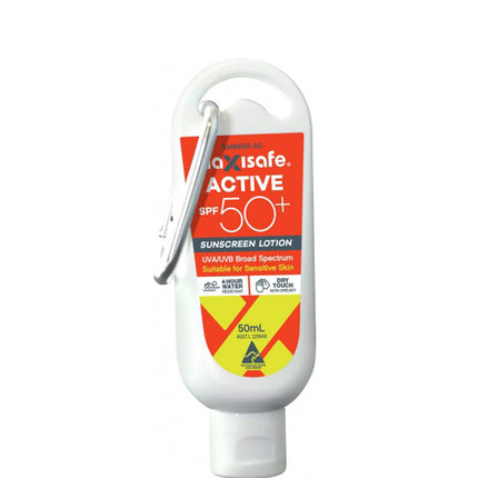 SPF 50+ Suncreen Lotion, 50ml with Carabiner