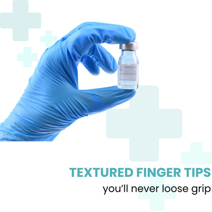 SKU: SR130 - Handicare Blue Nitrile Powder Free Single Use Examination Gloves