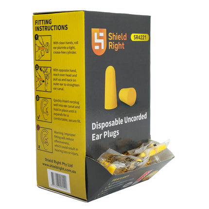 SKU: SR422 - Shield Right Earplugs Uncorded Box of 200