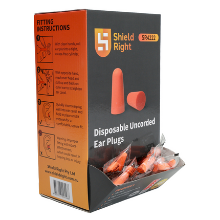 SKU: SR422 - Shield Right Earplugs Uncorded Box of 200