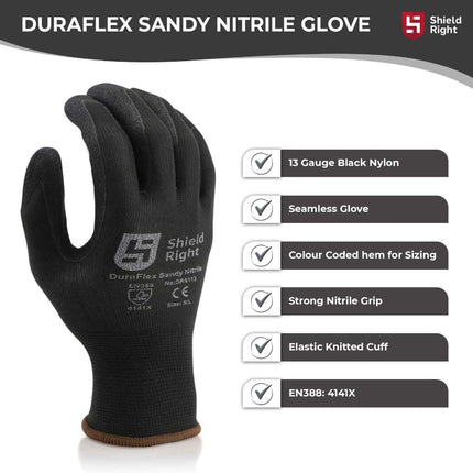 SKU: SR511 - Shield Right DuraFlex Sandy Nitrile Glove