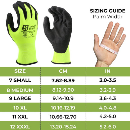 SKU: SR512 - Shield Right DuraFlex HiVis Sandy Nitrile Glove