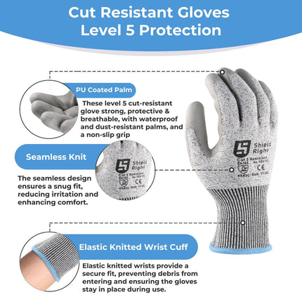 SKU: SR515 - Shield Right Cut 5 Resistant Gloves
