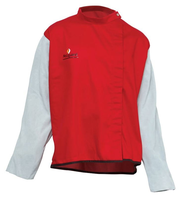 Arcguard Fire Retardant Welding Jacket with leather sleeves