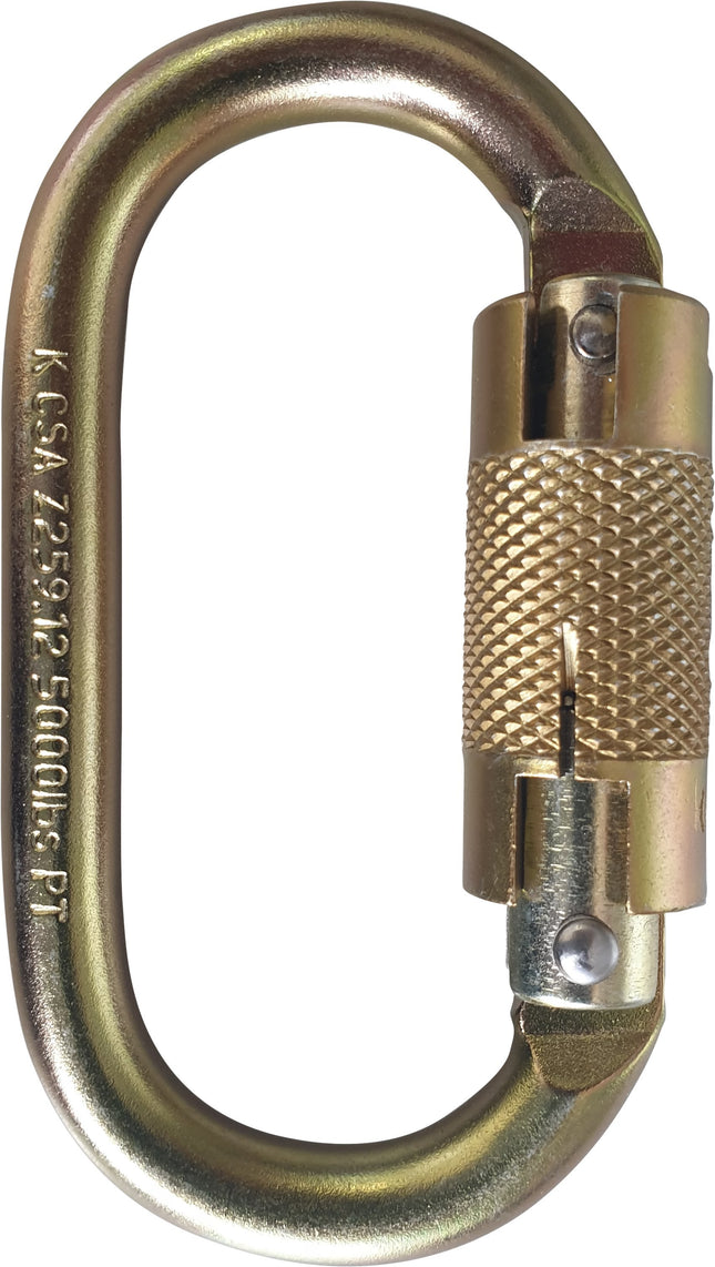 Maxisafe Screwgate Oval Karabiner - Heavy Duty