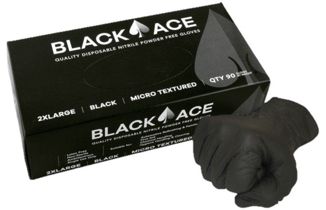 Black Ace disposable nitrile gloves